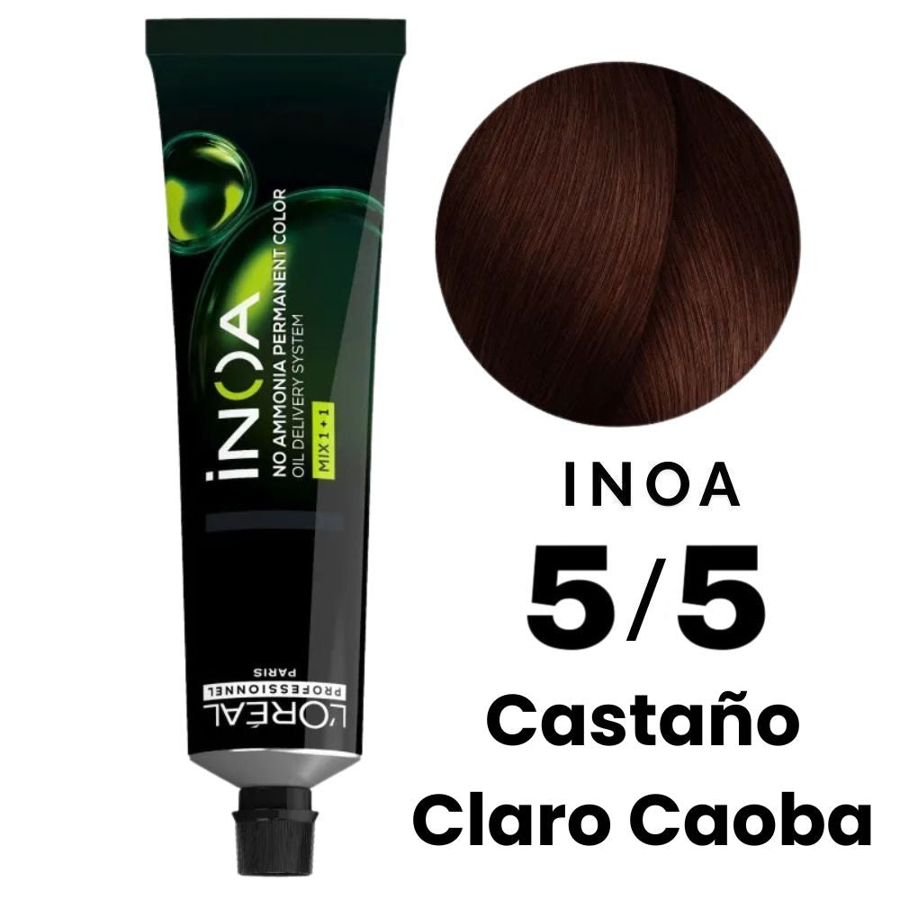L'Oreal Tinte Inoa Profesional Nro.5/5 Castaño Claro Caoba 60gr
