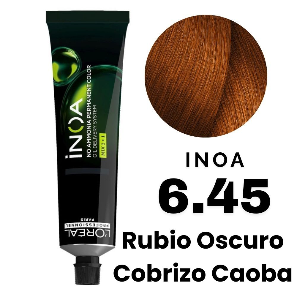 L'Oreal Tinte Inoa Profesional Nro.6.45 Rubio Oscuro Cobrizo Caoba 60gr