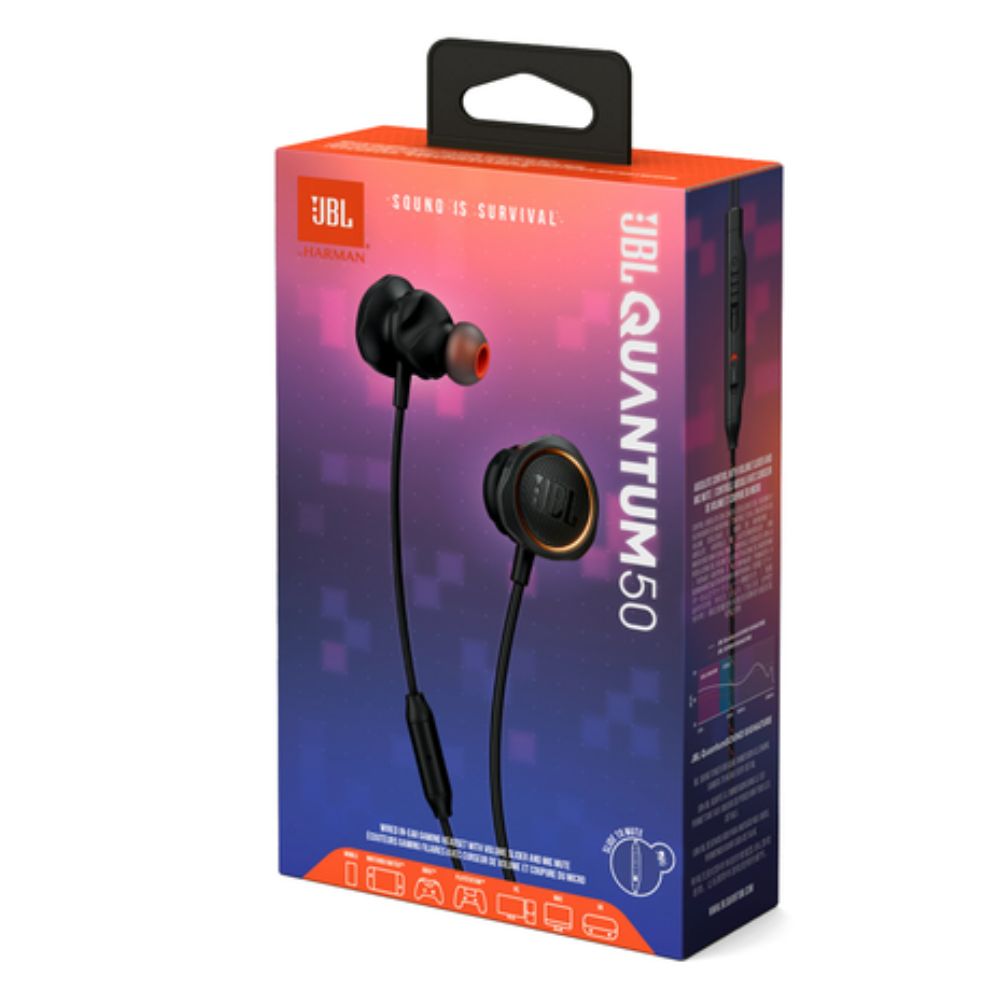 JBL Auriculares Intraurales Con Cable Quantum 50 Black