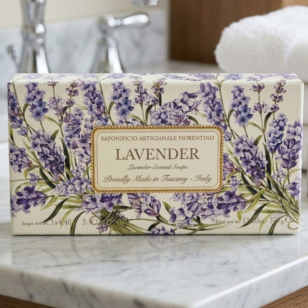 Jabón En Barra Saponificio Artigianale Fiorentino Lavender 3Und x 125g c/u