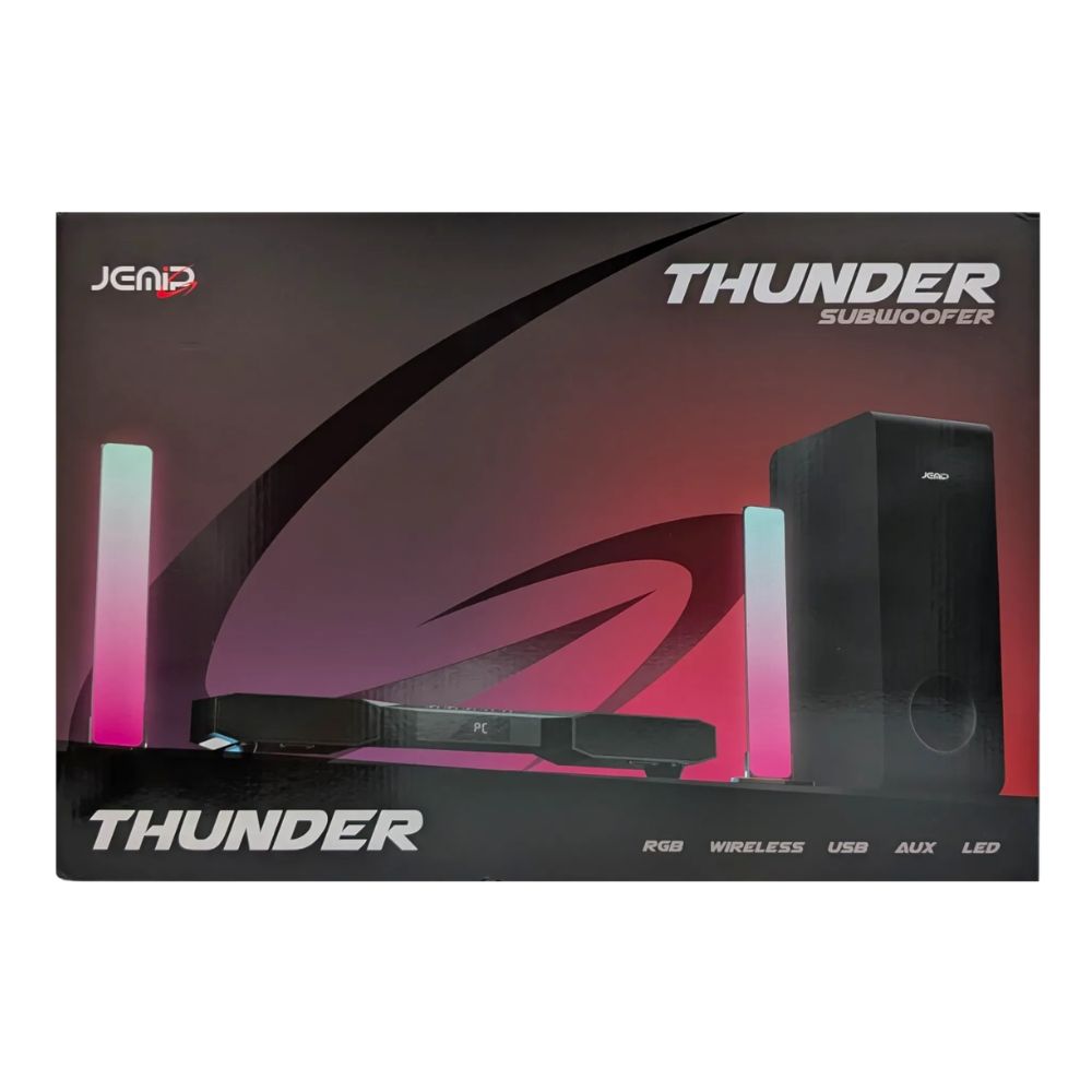 Jemip Barra De Sonido Subwoofer Thunder Color Negro