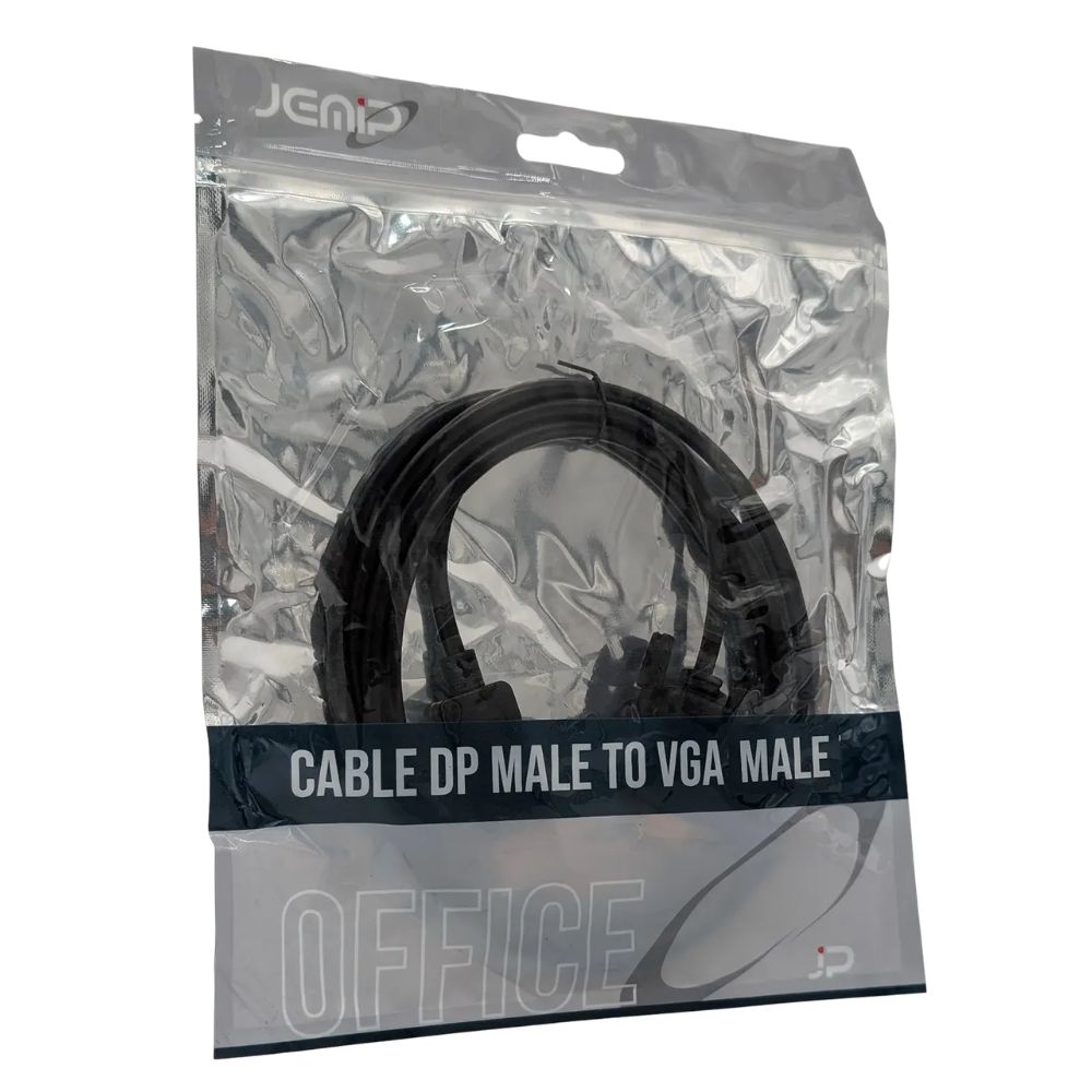 Jemip Cable Adaptador DP Macho A VGA Macho Color Negro