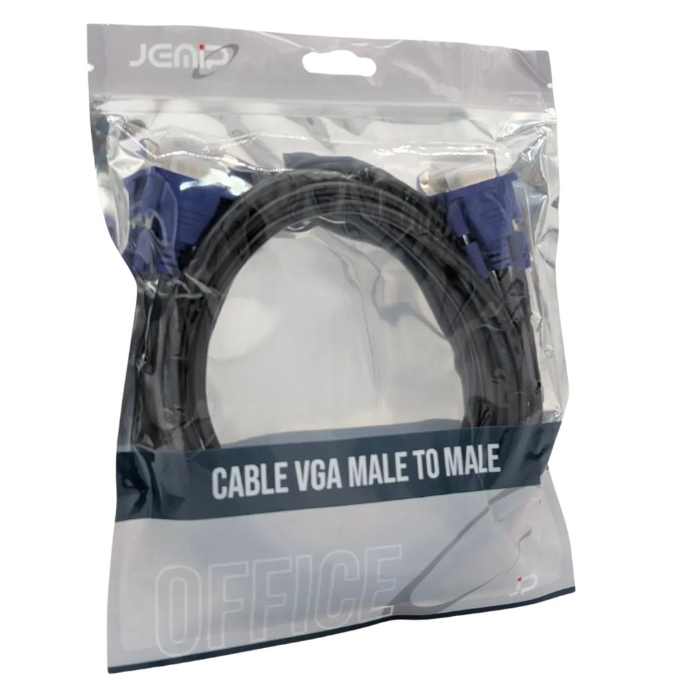 Jemip Cable Office VGA Macho A VGA Macho Color Negro 3MT