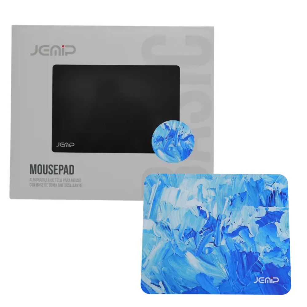 Jemip Mouse Pad Basic Azul Helado Con Base Antideslizante