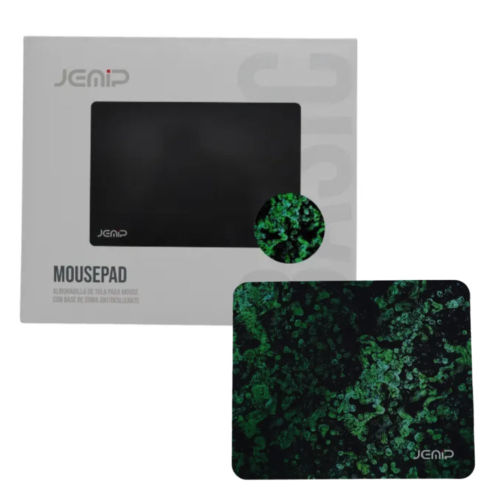 Jemip Mouse Pad Basic Verde Marciano Con Base Antideslizante