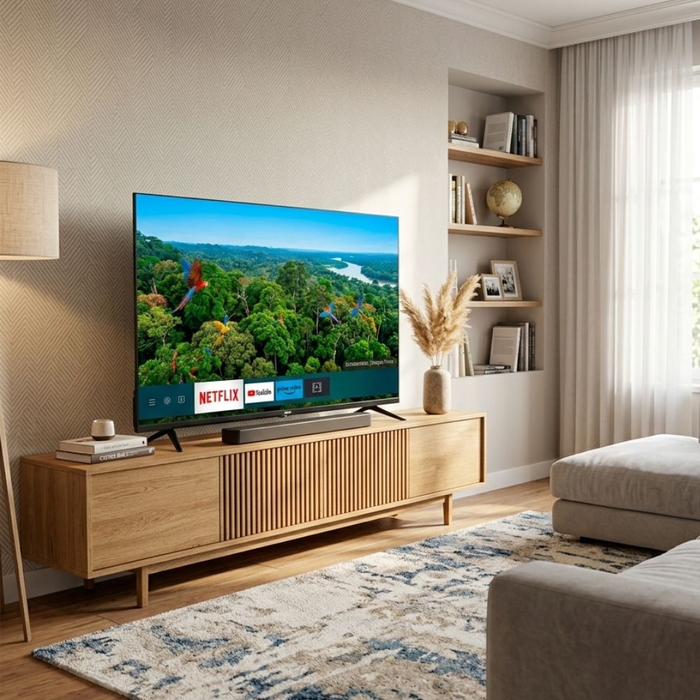 Jemip Smart TV Halo Lux HD 32" Con Base Color Negro