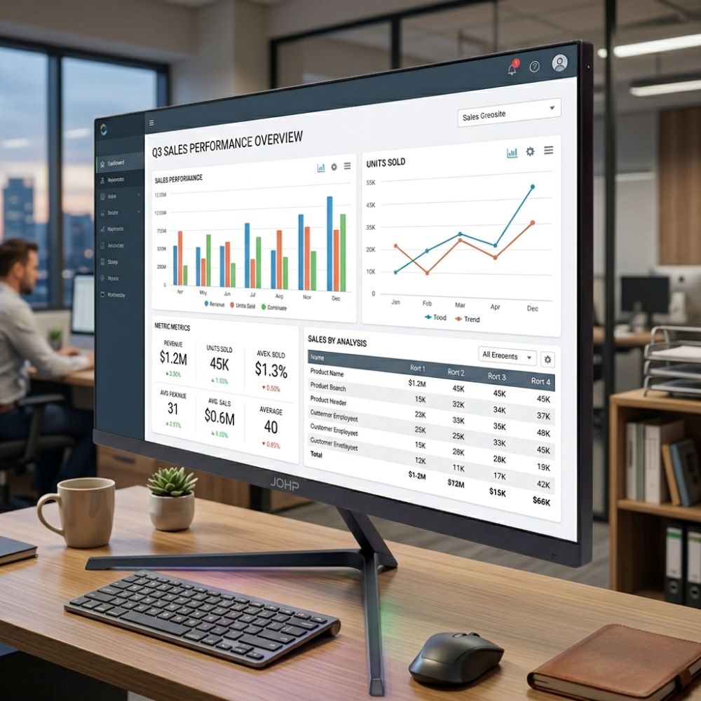 Jemip Monitor 27″ Oficce-Pro Helio View Color Negro