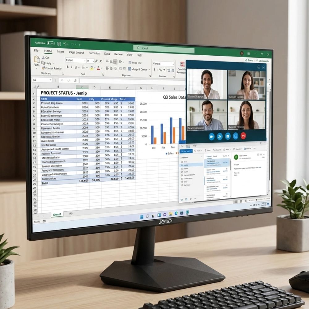 Jemip Monitor 23.8″ Oficce-Pro Color Negro