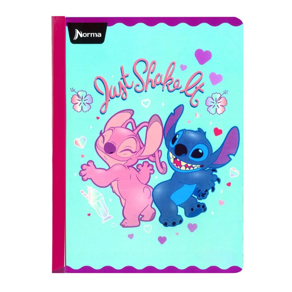 Norma Cuaderno Cuadriculado Cosido 100 hojas Con Stickers Diseño Just Shake It