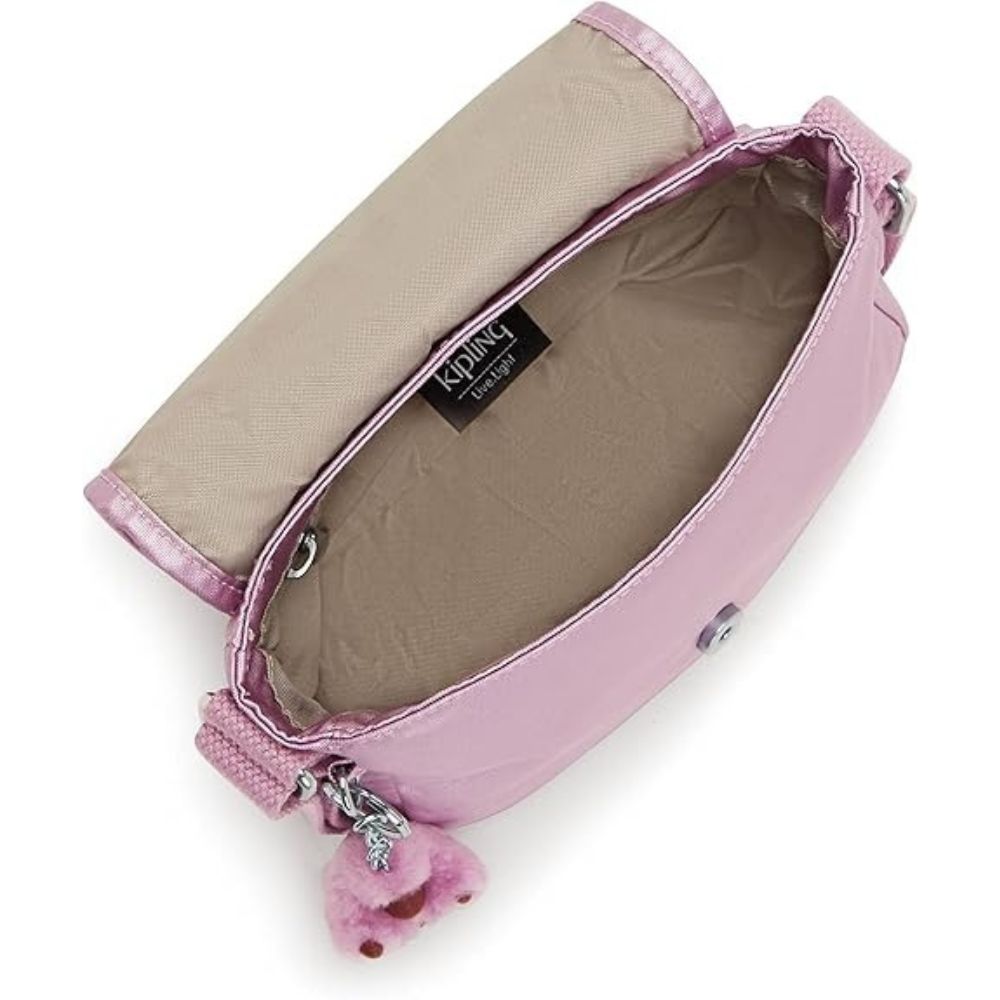 Kipling Cartera Sabían Metallic Lilac