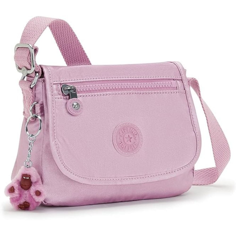 Kipling Cartera Sabían Metallic Lilac