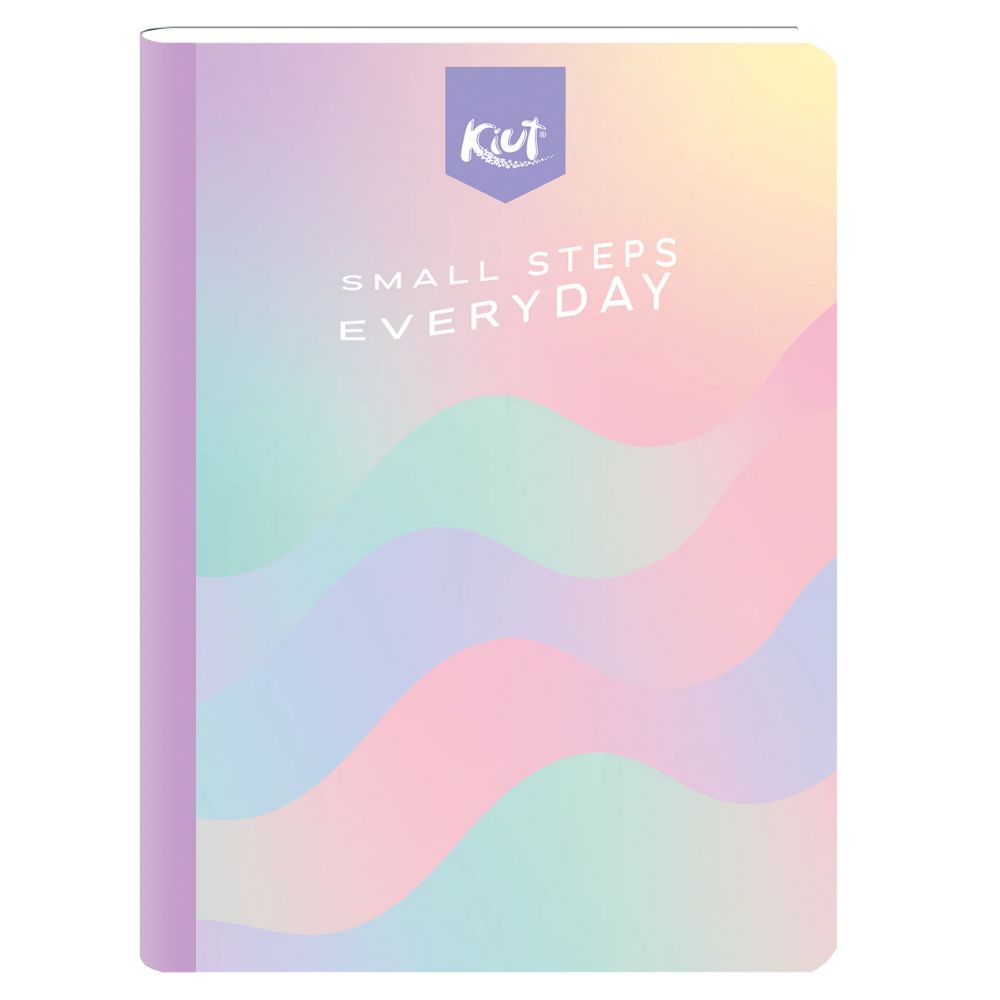 Kiut Cuaderno Una linea 100 Hojas Con Sitckers Diseños Surtidos