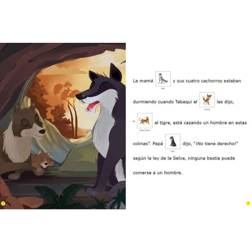 Libro de Lectura Con Pictogramas El Libro De La Selva 16 pag