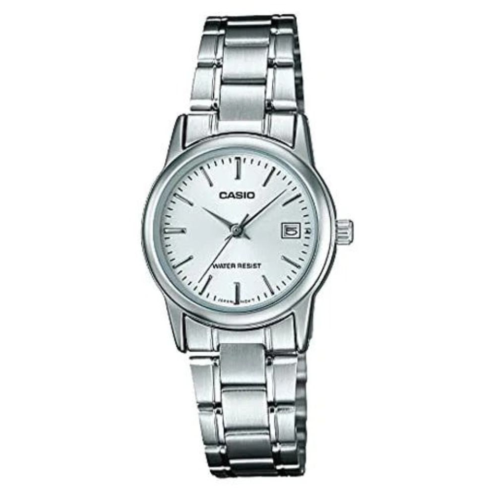 Casio Reloj Casual Correa De Acero Inoxidable Para Dama Silver