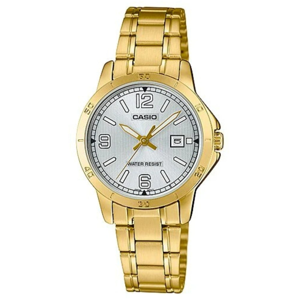 Casio Reloj Casual Correa De Acero Inoxidable Para Dama Gold