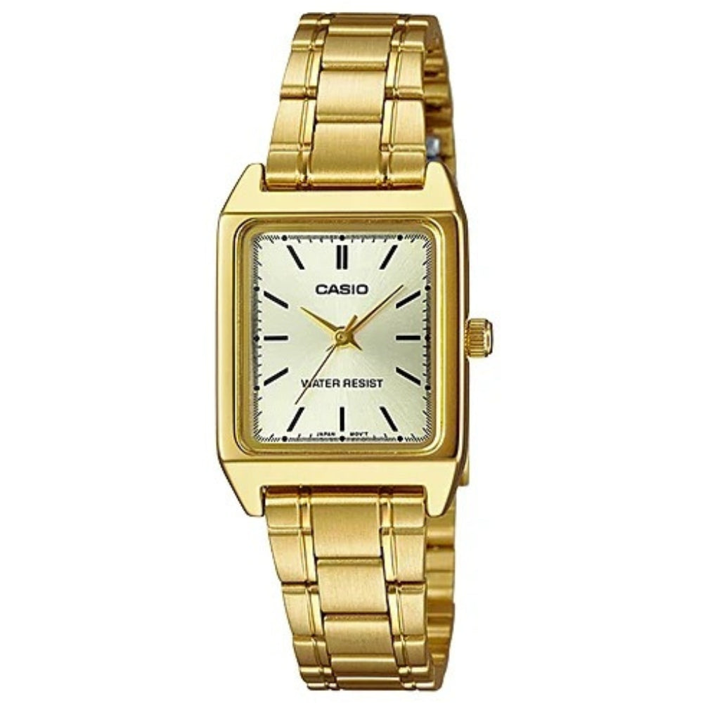 Casio Reloj Casual Correa De Acero Inoxidable Para Dama Gold