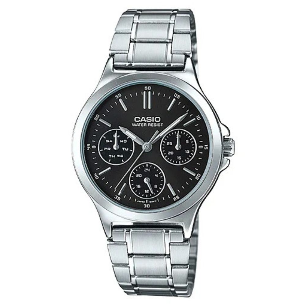 Casio Reloj Casual Correa De Acero Inoxidable Para Dama Silver