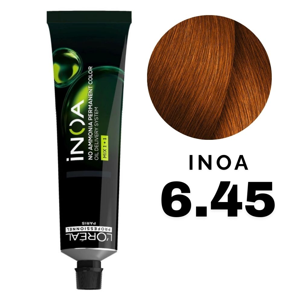 L'Oreal Inoa Profesional Color Nro. 6.45 Rubio Oscuro Cobrizo Caoba 60gr