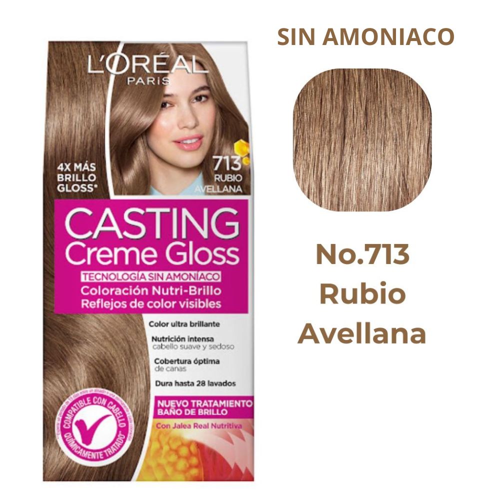 L'oreal Tinte Casting Creme Gloss 713 Rubio Avellana Sin Amoníaco