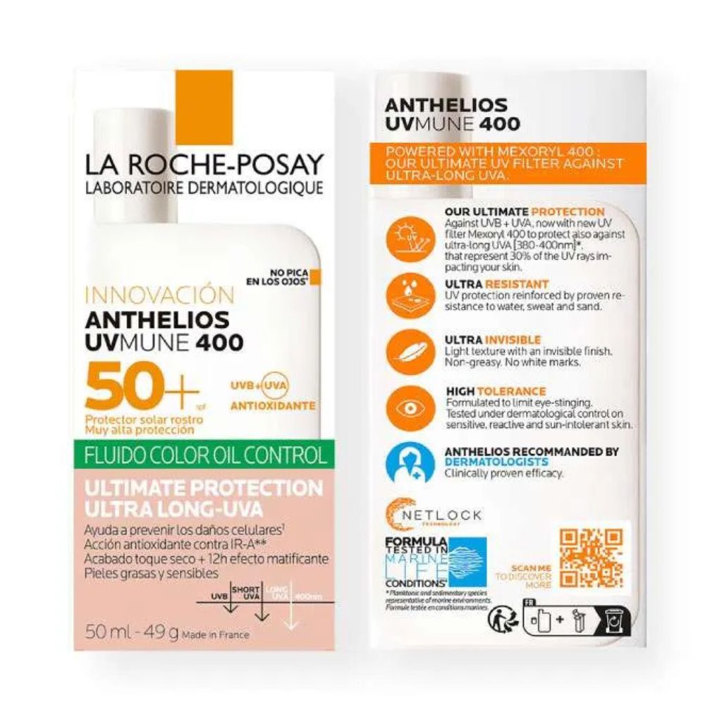 La Roche-Posay Anthelios Oil Control Fluid Uvmune With Colour 400 SPF-50 50ml