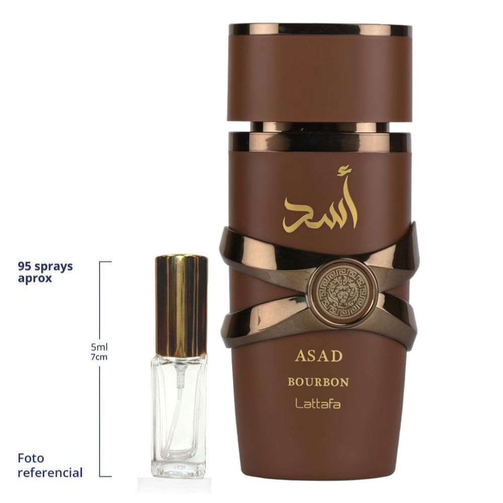 Lattafa Asad Bourbon Decant Travel Size Eau De Parfum For Men