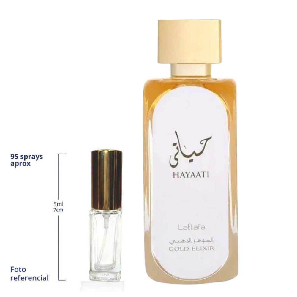 Lattafa Hayaati Gold Elixir Decant Travel Size Eau De Parfum Unisex