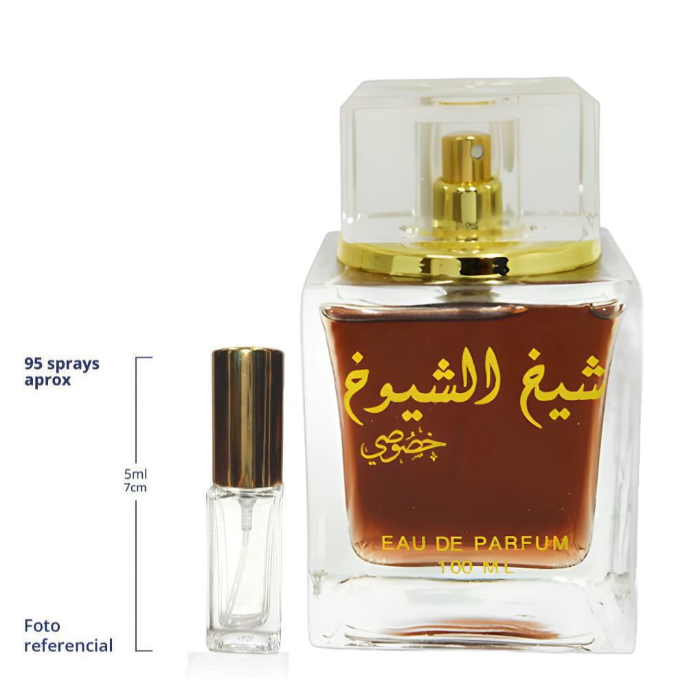 Lattafa Sheikh Shuyukh Khusoosi Decant Travel Size Eau De Parfum Unisex