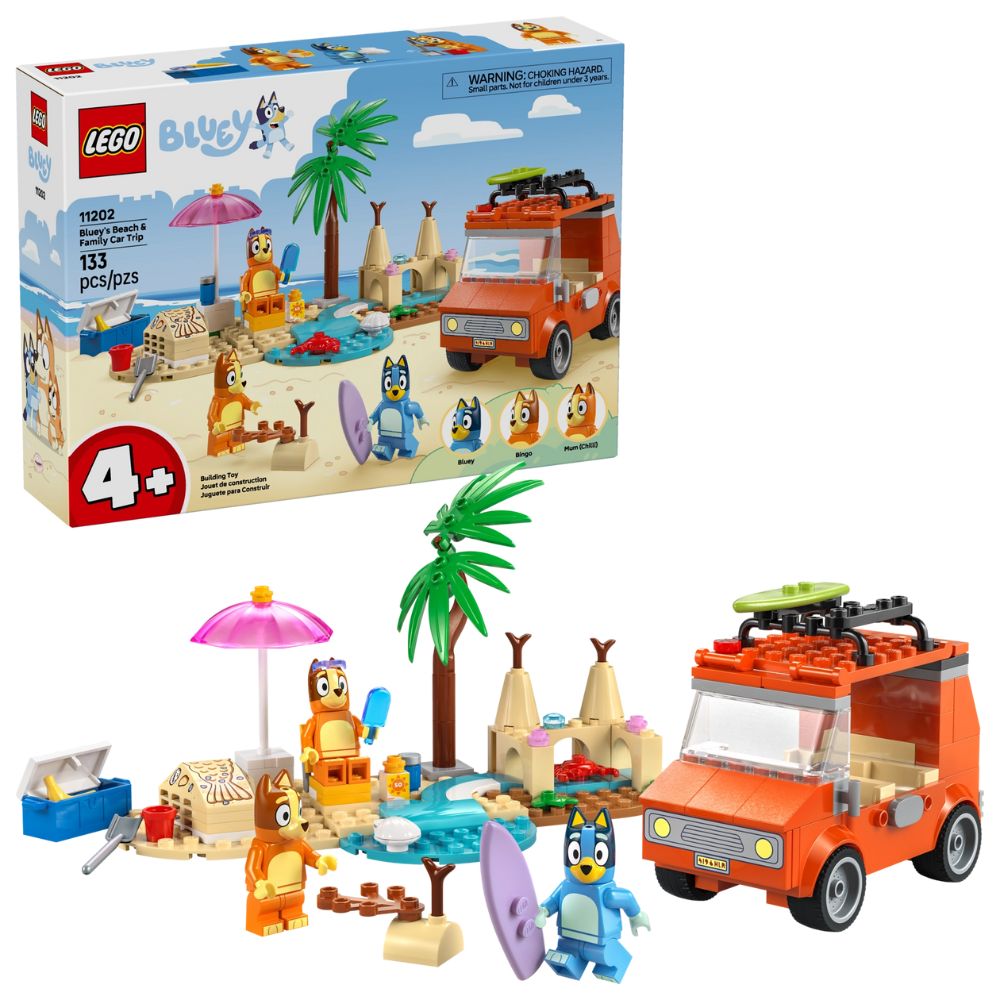 Lego Bluey Bluey's Beach & Family Car Trip 133 Pzs 4+