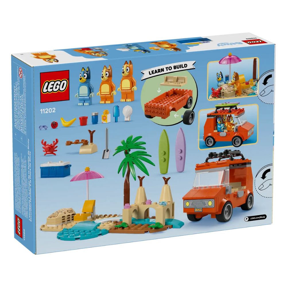 Lego Bluey Bluey's Beach & Family Car Trip 133 Pzs 4+