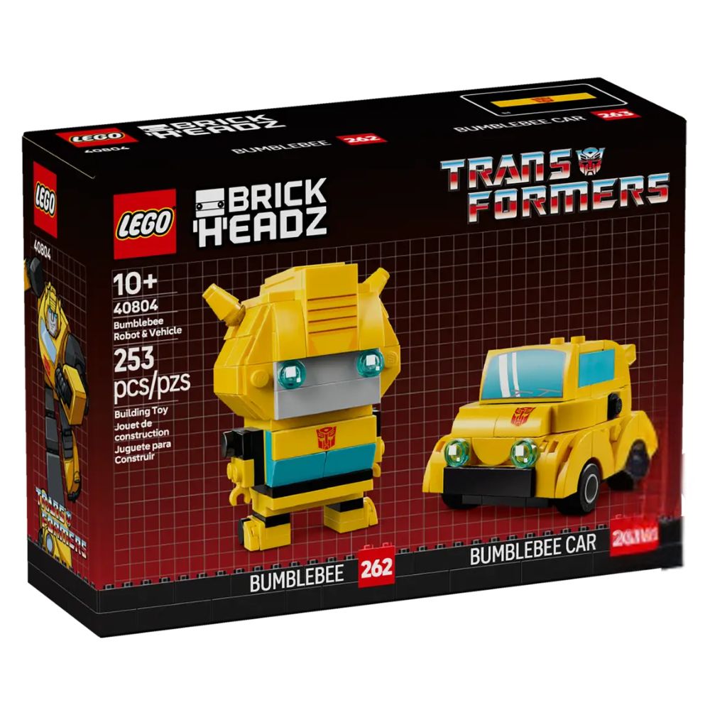 Lego Brick Headz Transformers Bumblebee & Bumblebee Car 253 Pzs 10+