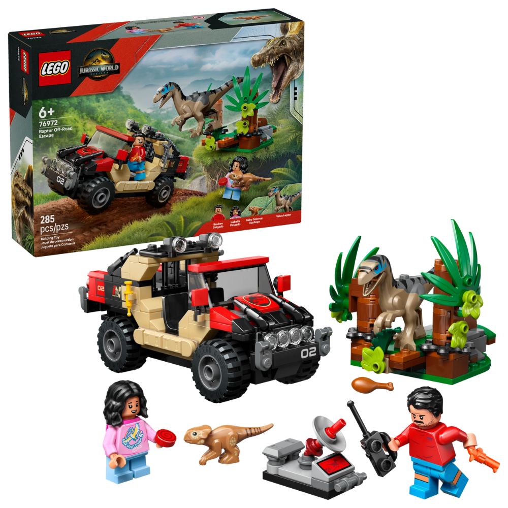Lego Jurassic World Raptor Off-Road Escape 285 Pzs 6+