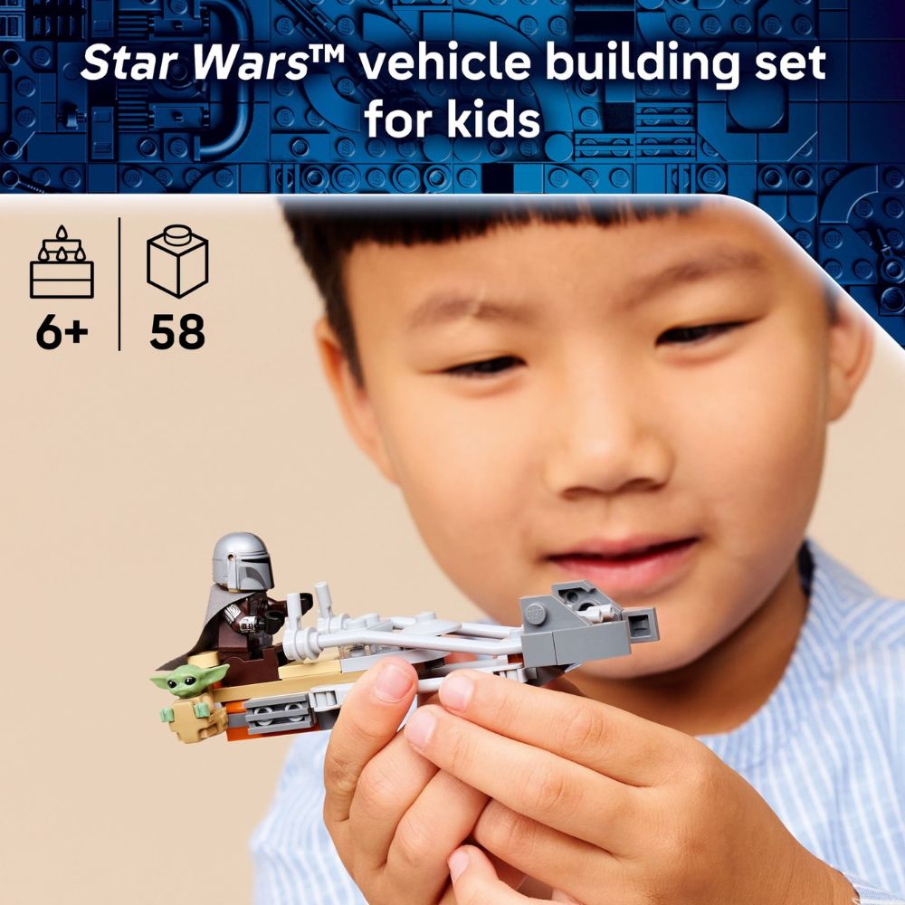 Lego Star Wars The Mandalorian & Grogu's Speeder Bike 58 Pzs 6+