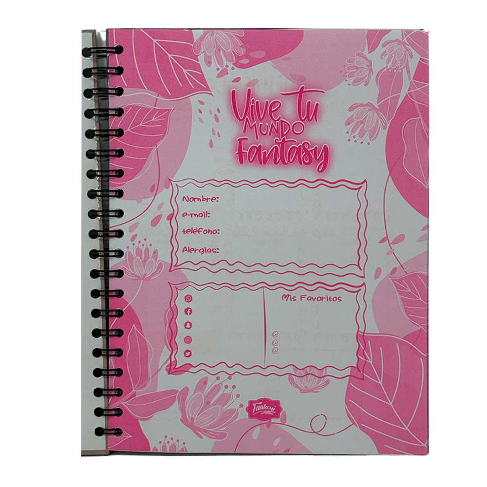 Fantasy Notebook Cuaderno 5 Materias Tapa Dura Diseños Surtidos