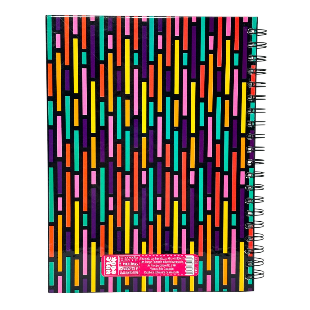 Fantasy Notebook Cuaderno 5 Materias Tapa Dura Diseños Surtidos