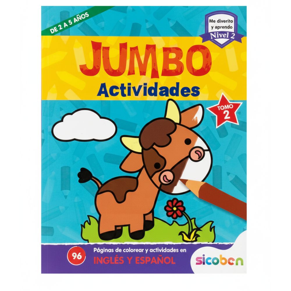 Libro De Actividades Para Niños Jumbo NIvel 2 Actividades 2-5+