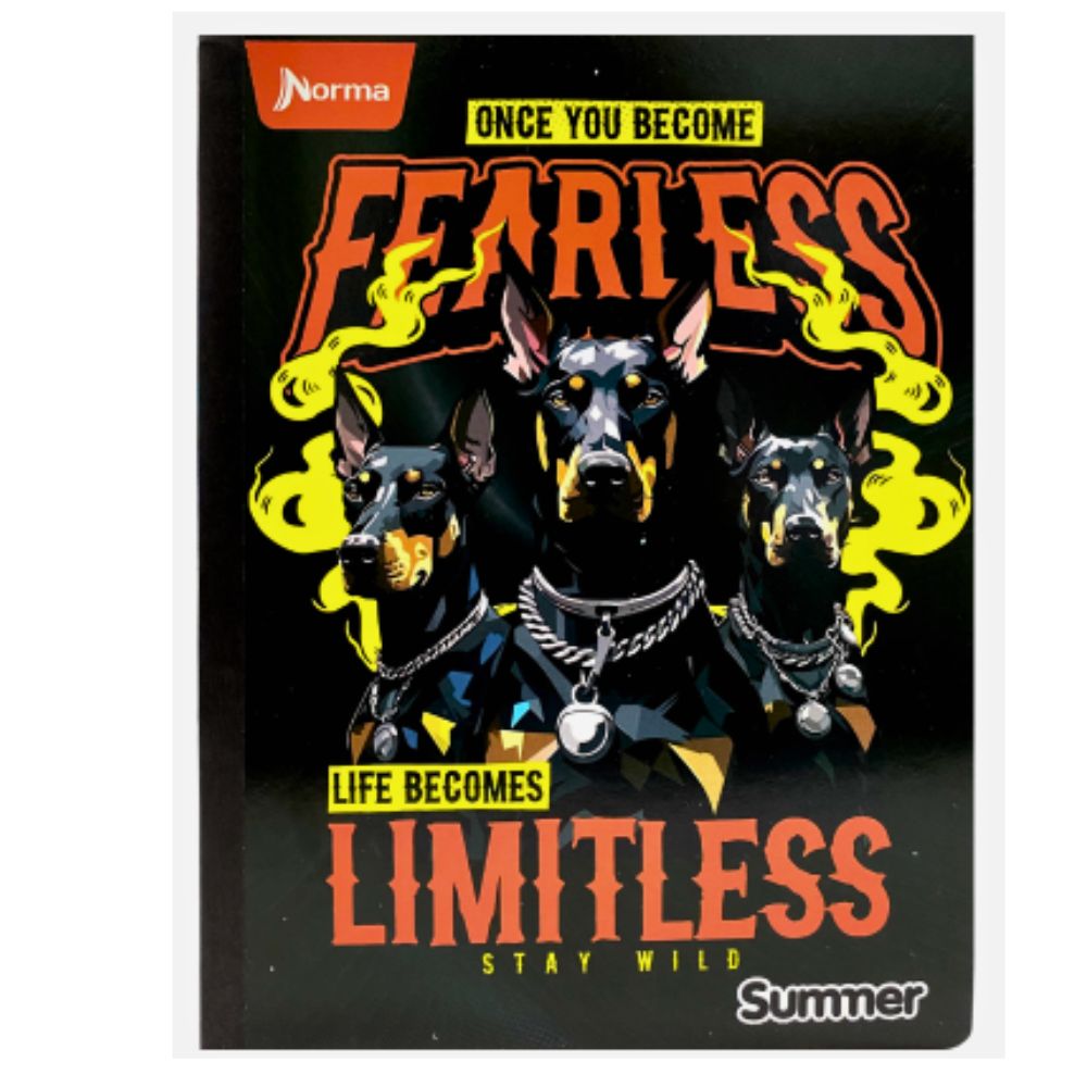 Norma Cuaderno Cuadriculado Cosido 100 Hojas Con Stickers Diseño Limitless