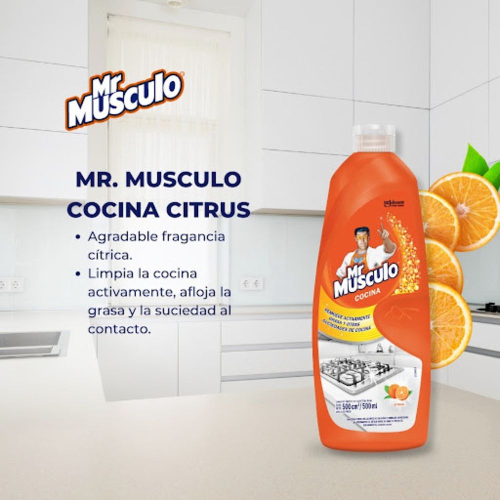 Mr Musculo Limpiador De Cocina Citrus 500ml