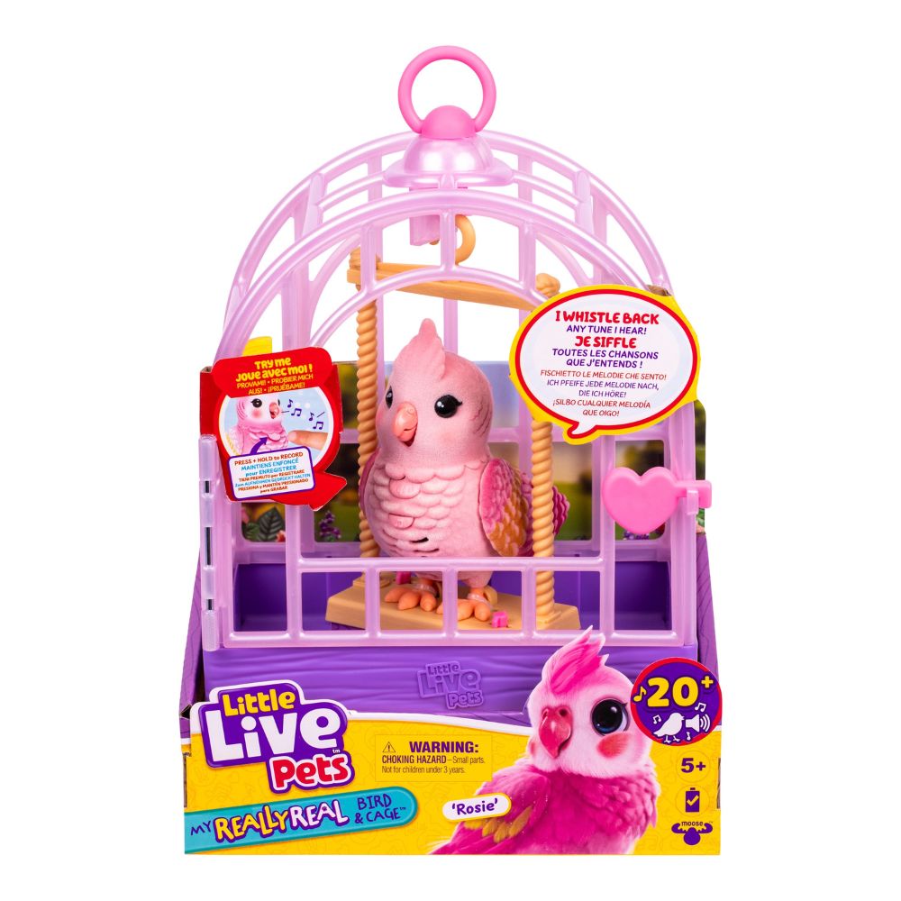 Little Live Pets My Really Real Bird & Cage Rosie 5+