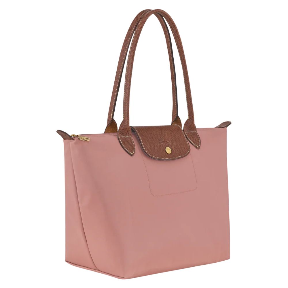 Longchamp Cartera Le Pliage Shoulder Bag Medium Color Pink Tea