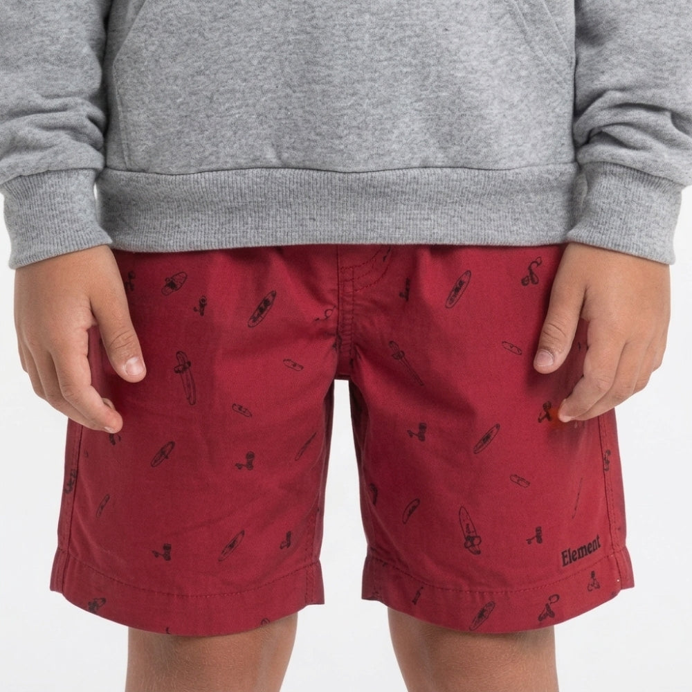 Mania de Ti Short De Baño Para Niños Estampado Vinotinto