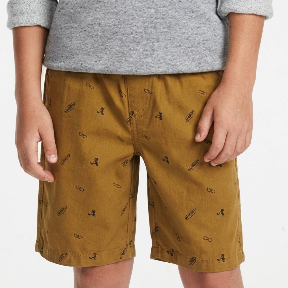 Mania de Ti Short De Baño Para Niños Estampado Marrón