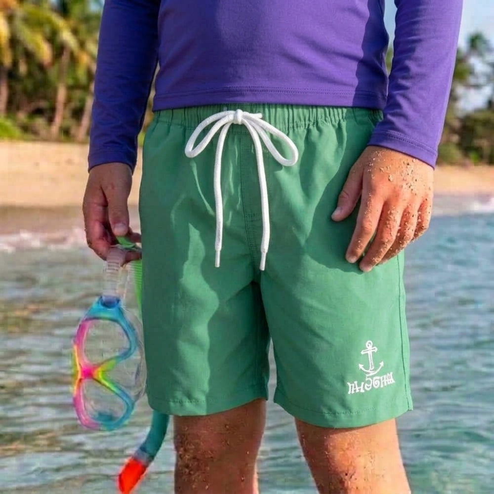 Mania de Ti Short De Baño Para Niños Verde Manzana