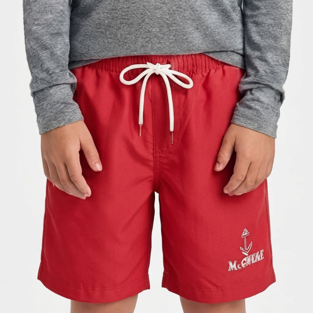 Mania de Ti Short De Baño Para Niños Rojo