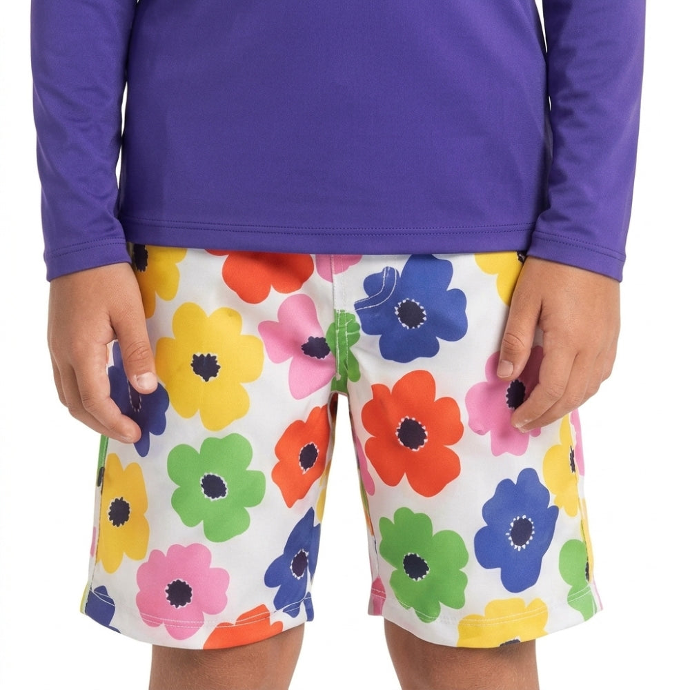 Mania de Ti Short De Baño Para Niños Estampado Flores