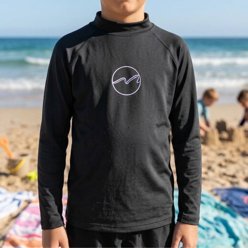 Mania de Ti Sudadera Playera UV50 Para Niños Negro