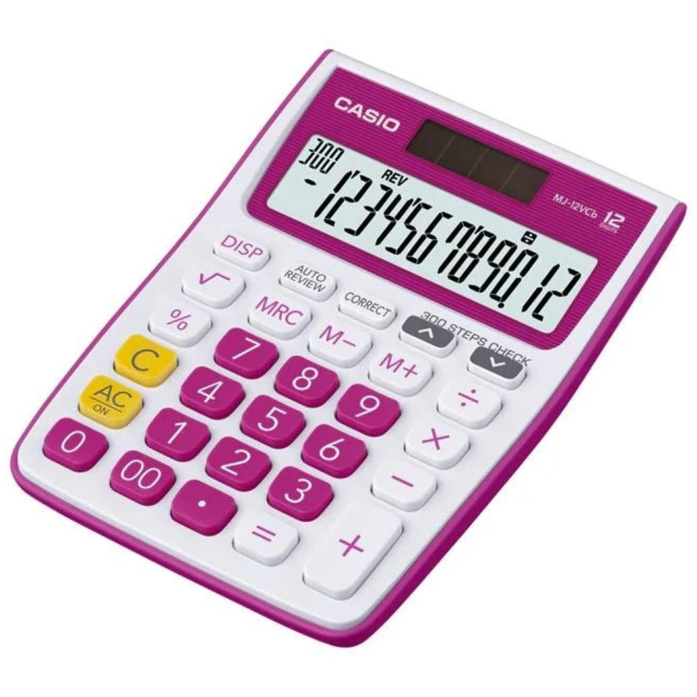 Casio Calculadora De Escritorio 12 Dígitos MJ-12VCb-RD