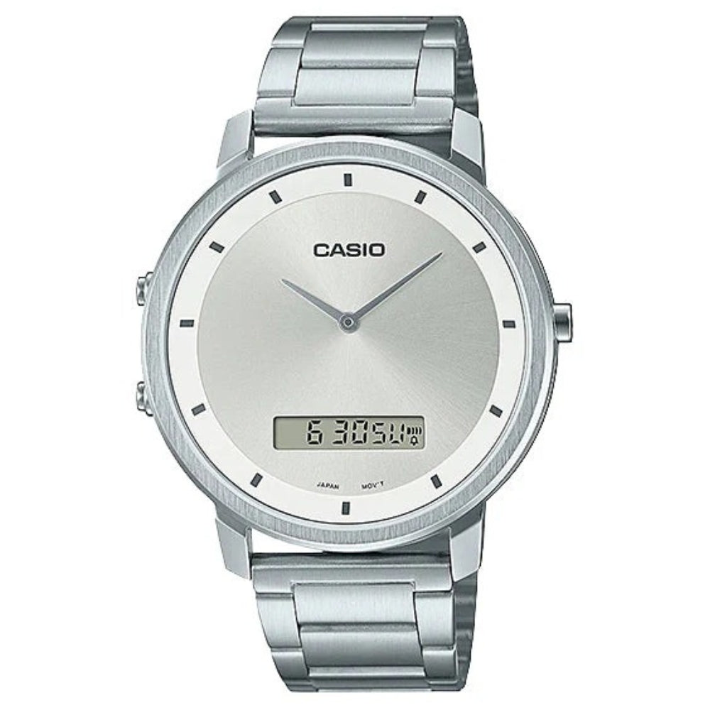 Casio Reloj Casual Correa De Acero Inoxidable Para Caballeros Silver