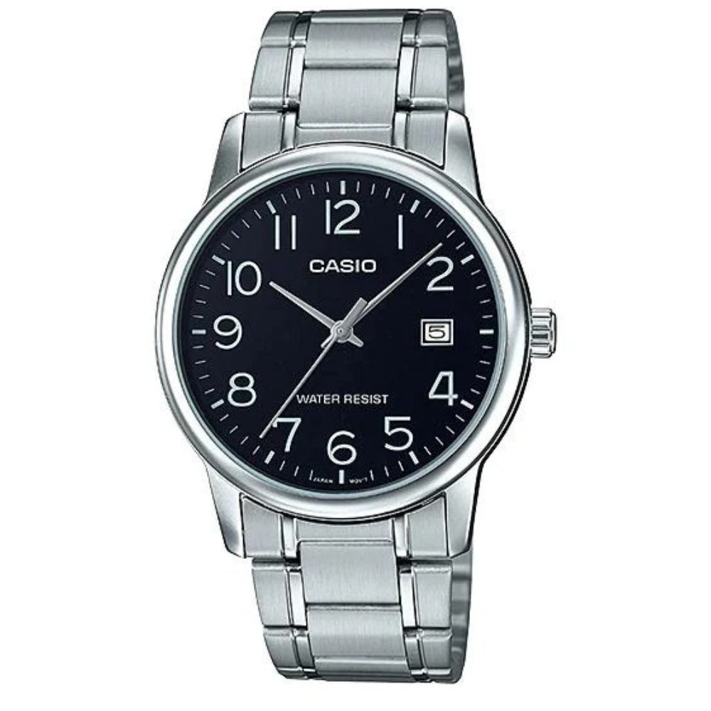 Casio Reloj Casual Correa De Acero Inoxidable Para Caballeros Black