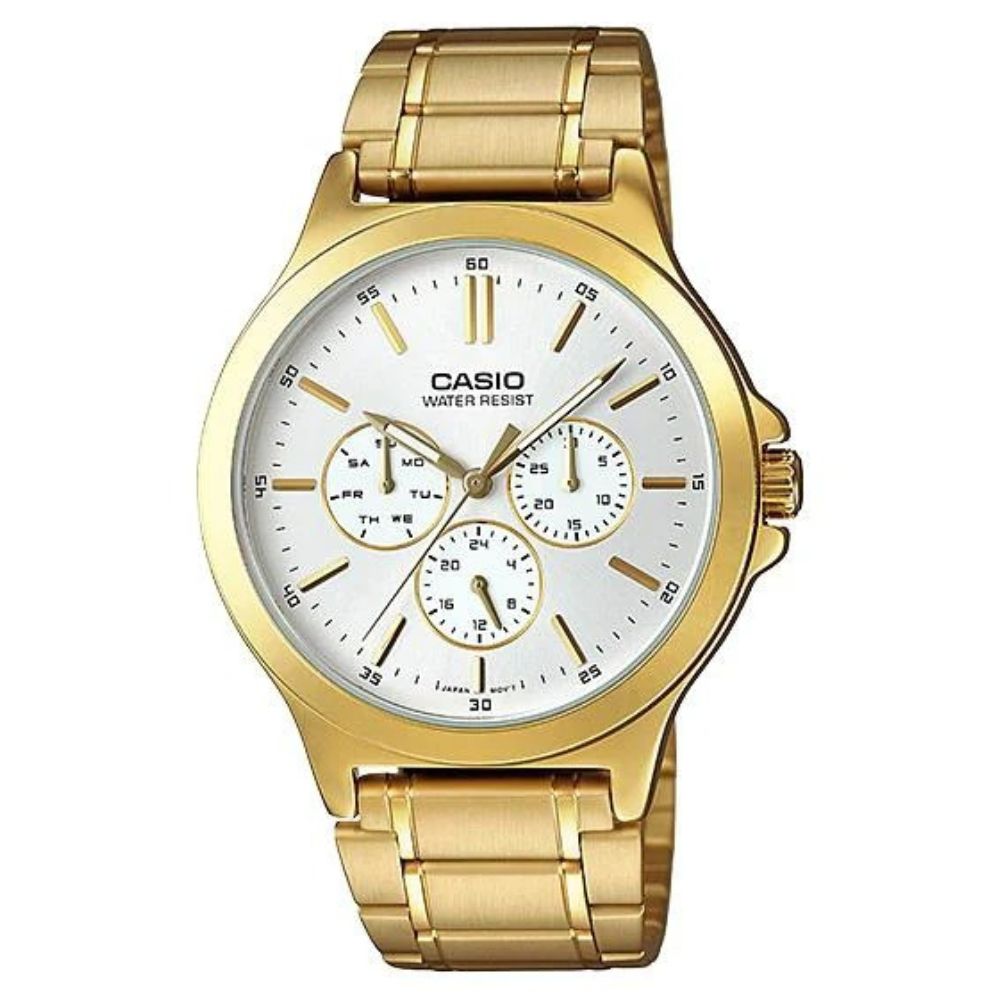 Casio Reloj Casual Correa De Acero Inoxidable Para Caballero Gold