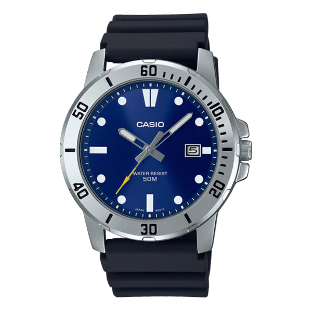 Casio Reloj Análogo Casual De Correa De Resina Para Caballeros